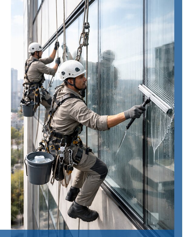 Мойка окон альпинистами в Угличе от 4689 р. | ВЫСОТНИК-Глч