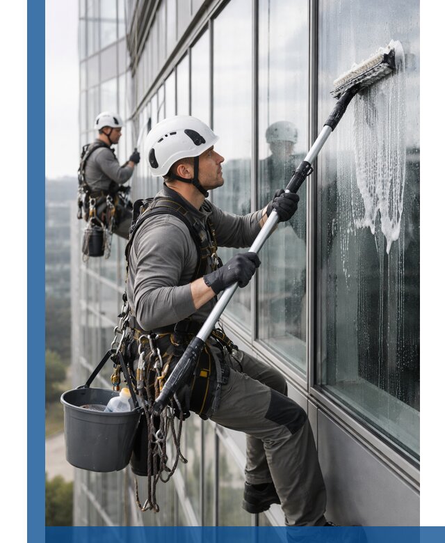 Высотная мойка сплошного остекления с выездом в Угличе