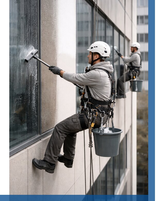 Мойка фасадов зданий в Угличе под ключ от 365 р. | ВЫСОТНИК-Глч