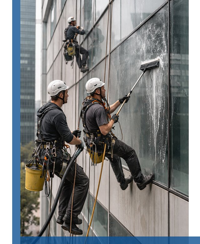 Профессиональная высотная мойка фасадов зданий в Угличе