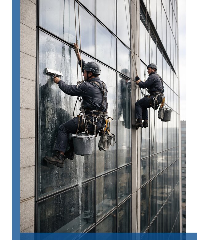 Профессиональная мойка стеклянных фасадов зданий в Угличе