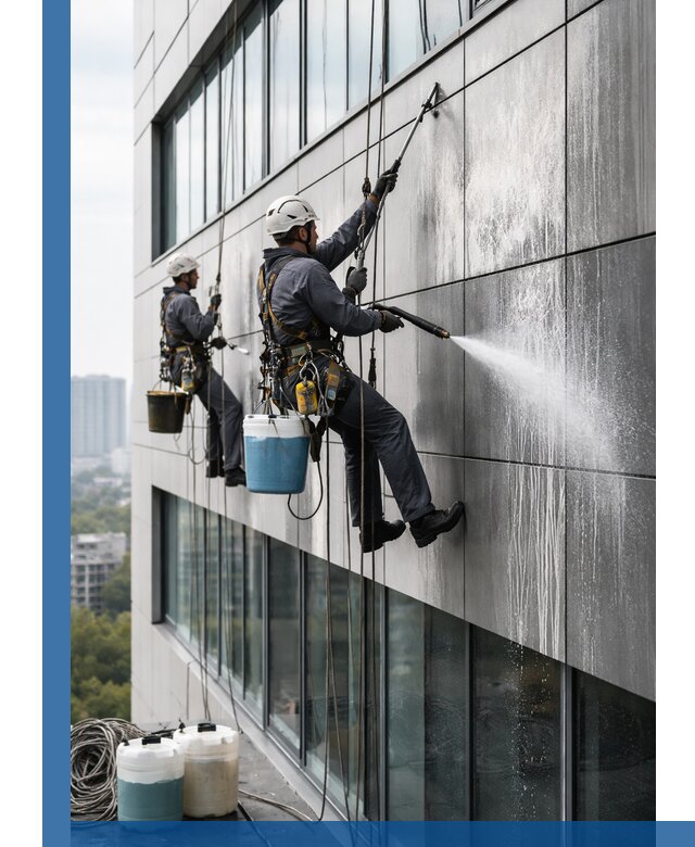 Профессиональная мойка вентилируемых фасадов в Угличе