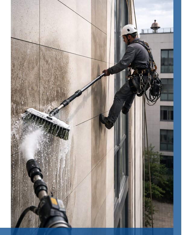 Мойка фасада из керамогранита в Угличе от 313 р. | ВЫСОТНИК-Глч