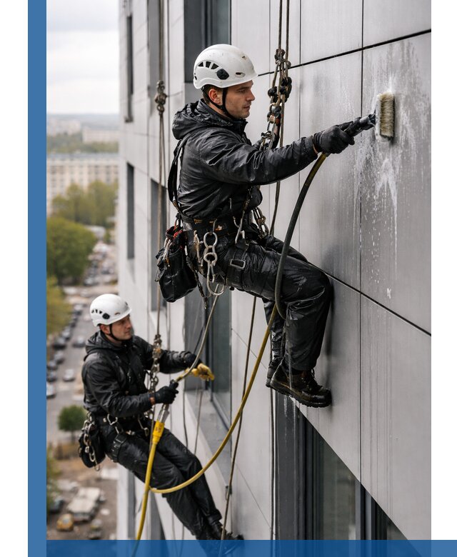 Профессиональная мойка фасада из композита в Угличе