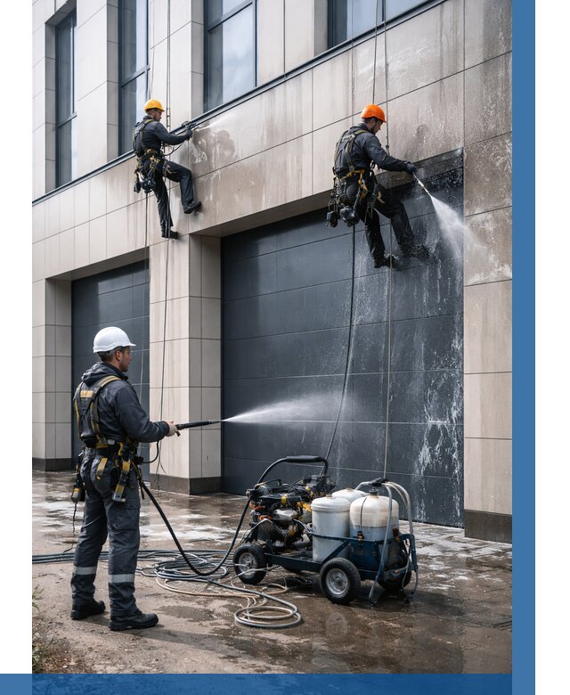 Послестроительная мойка фасада в Угличе от 313 р. | ВЫСОТНИК-Глч