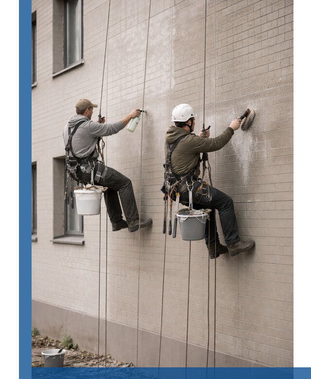Удаление высолов с фасада зданий в Угличе без повреждений и следов
