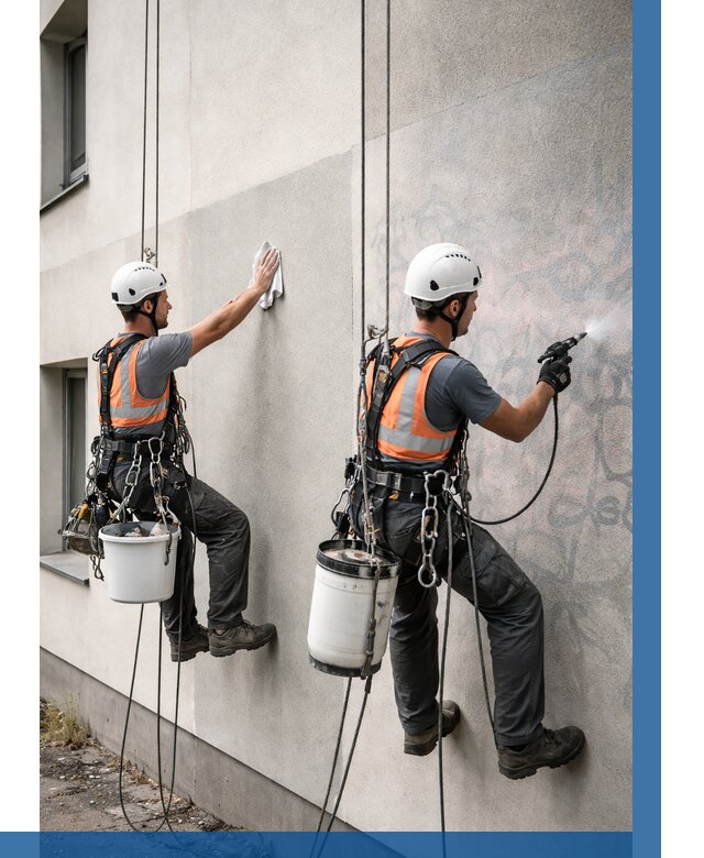 Антиграффити покрытие фасада в Угличе от 625 р. | ВЫСОТНИК-Глч