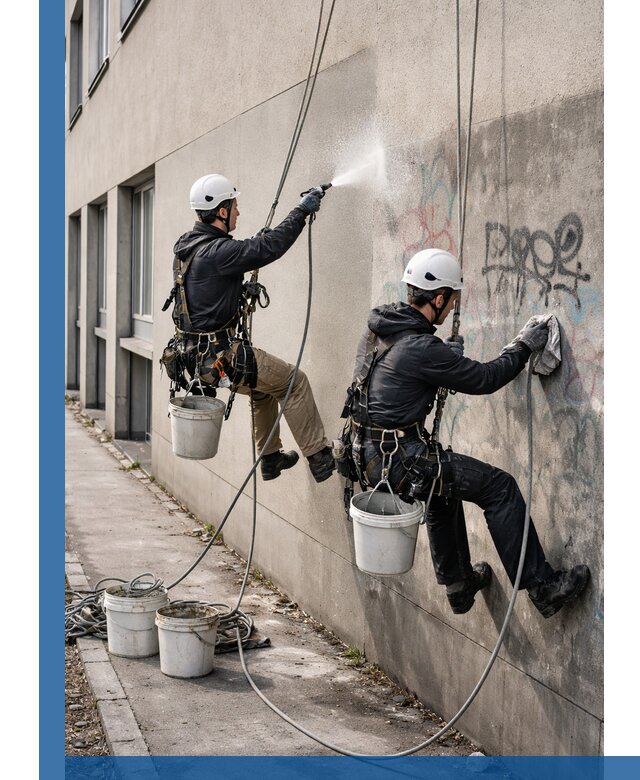 Антиграффити покрытие фасада с защитой от надписей в Угличе