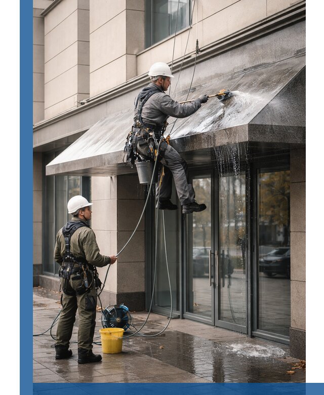 Профессиональная мойка козырьков и навесов в Угличе