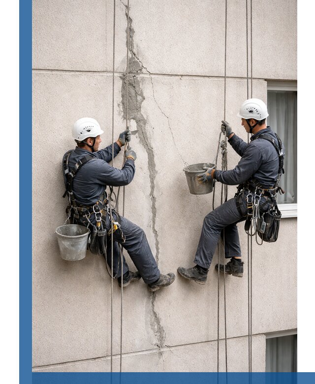 Заделка трещин на фасаде в Угличе с гарантийным ремонтом