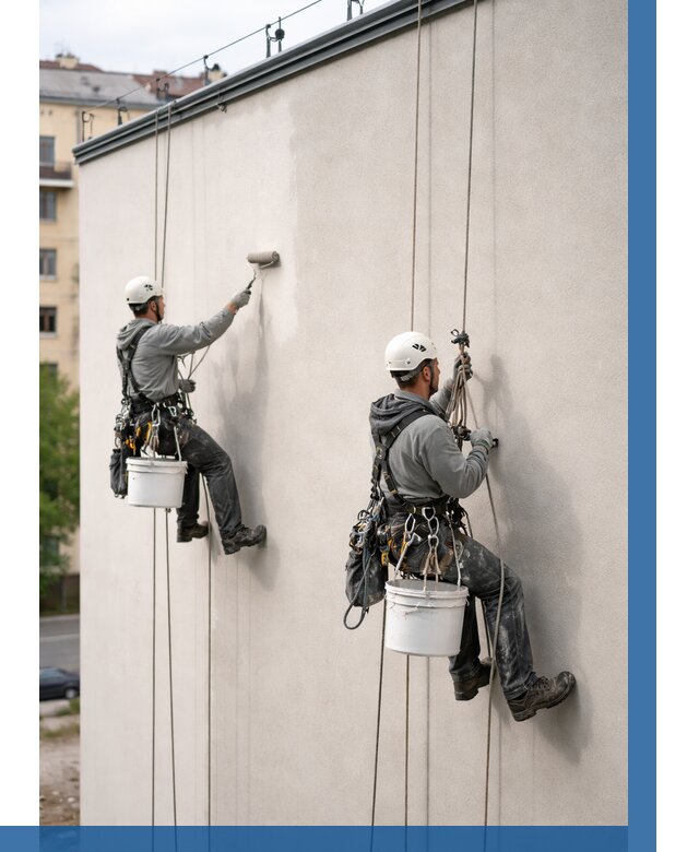 Покраска оштукатуренного фасада в Угличе от 333 р. | ВЫСОТНИК-Глч