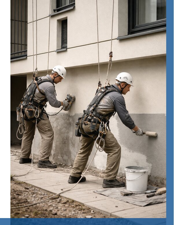 Окраска цоколя здания в Угличе от 469 р. под ключ | ВЫСОТНИК-Глч