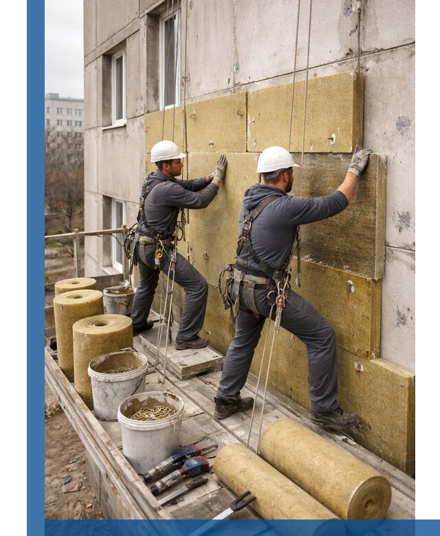 Утепление фасада минватой в Угличе под ключ с гарантией