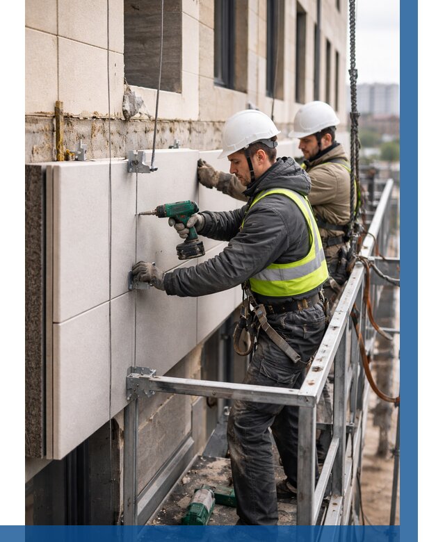 Монтаж фасадных термопанелей в Угличе от 1563 р. | ВЫСОТНИК-Глч