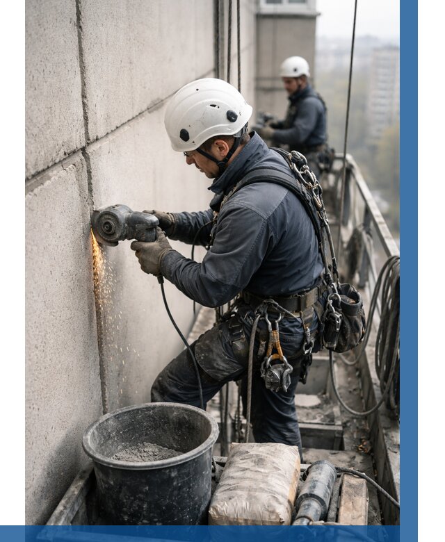 Штробление межпанельных швов в Угличе от 1250 р. | ВЫСОТНИК-Глч