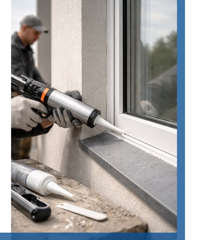 Герметизация монтажных швов окон в Угличе от 677 р. | ВЫСОТНИК-Глч