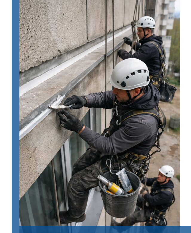 Герметизация примыкания балкона в Угличе под ключ с гарантией