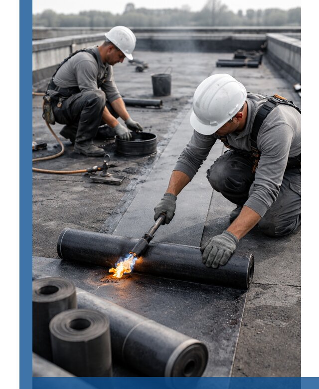 Ремонт рулонной кровли в Угличе герметизация и восстановление