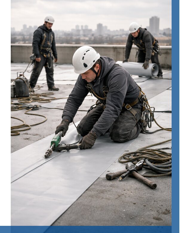 Ремонт мембранной кровли в Угличе от 1876 р./м2 | ВЫСОТНИК-Глч