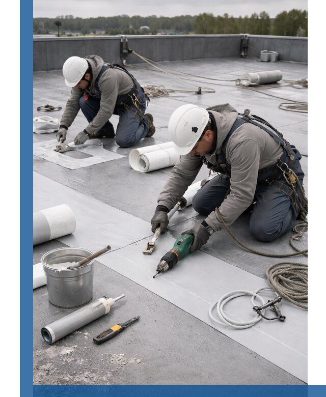 Ремонт мембранной кровли в Угличе качественно и с гарантией