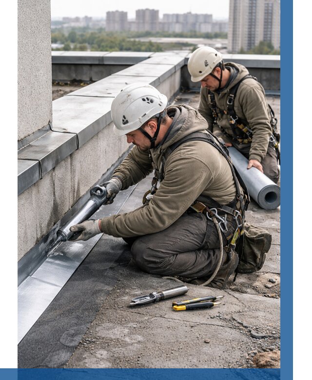 Ремонт кровельных примыканий в Угличе от 1250 р. | ВЫСОТНИК-Глч