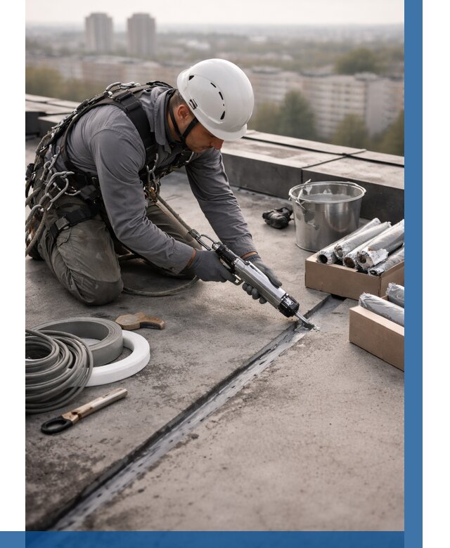 Герметизация швов кровли в Угличе от 469 р./м2 | ВЫСОТНИК-Глч