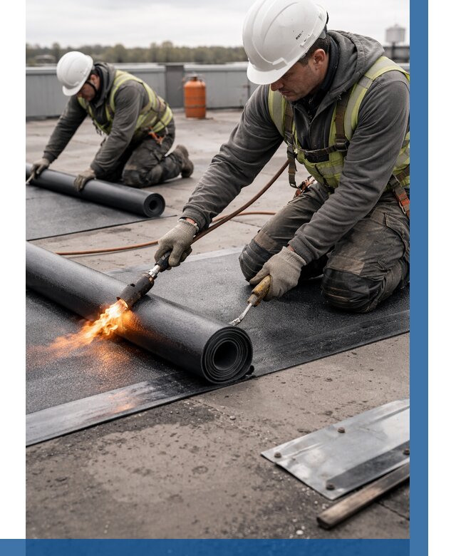 Монтаж наплавляемой кровли в Угличе от 886 р. — ВЫСОТНИК-Глч