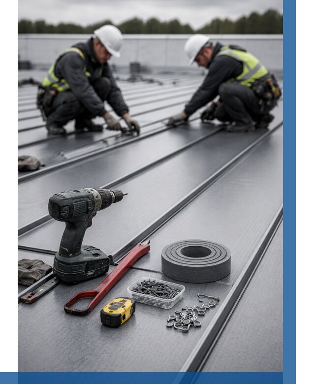 Монтаж фальцевой кровли в Угличе от 1876 р. | ВЫСОТНИК-Глч