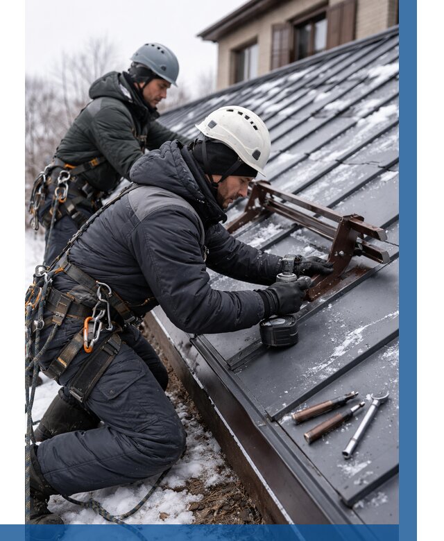 Монтаж снегозадержателей в Угличе от 469 р. | ВЫСОТНИК-Глч