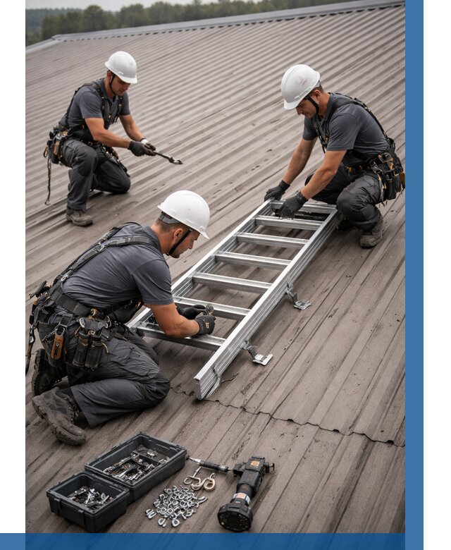 Монтаж кровельной лестницы в Угличе от 4689 р. | ВЫСОТНИК-Глч