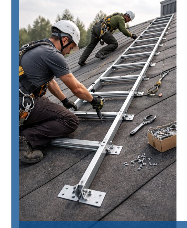 Профессиональный монтаж кровельной лестницы в Угличе под ключ