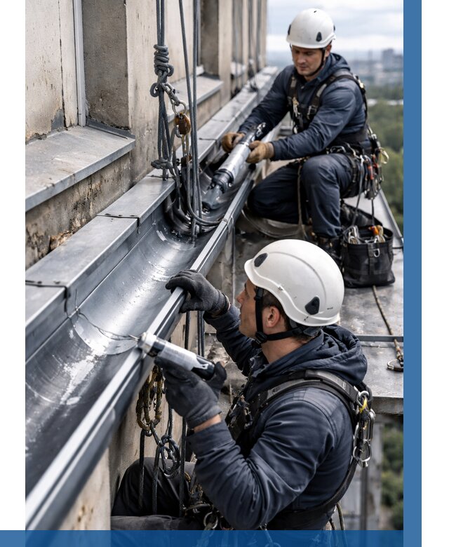 Ремонт водосточных желобов в Угличе от 6773 р. | ВЫСОТНИК-Глч