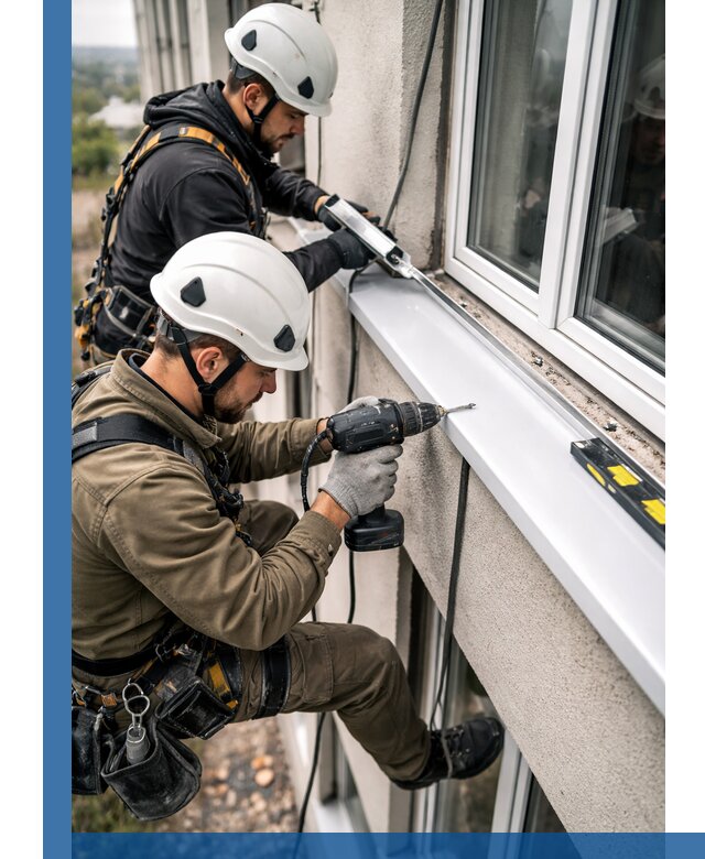 Профессиональный монтаж оконных отливов и отведения воды в Угличе