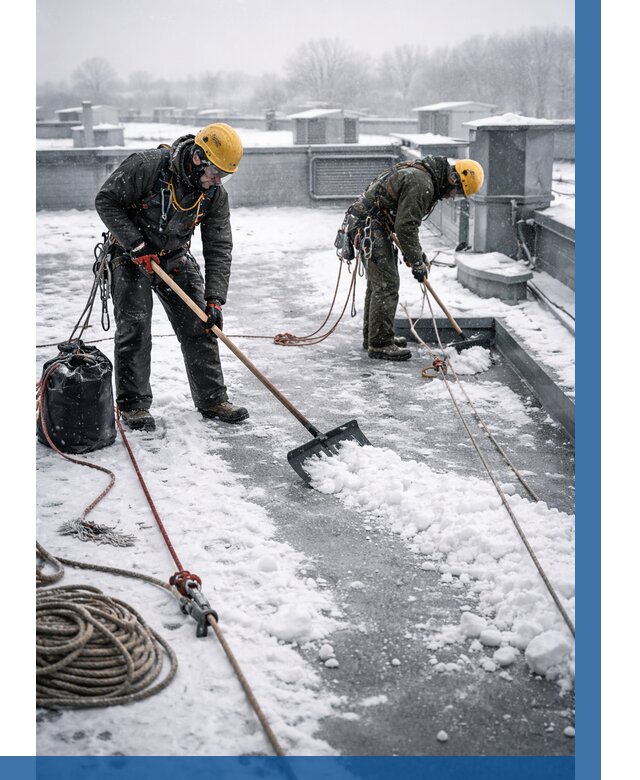 Очистка крыши от снега в Угличе от 7815 р. | ВЫСОТНИК-Глч