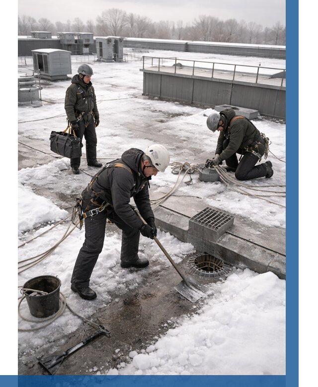 Абонентское обслуживание кровли зимой в Угличе от 8336 р. | ВЫСОТНИК-Глч