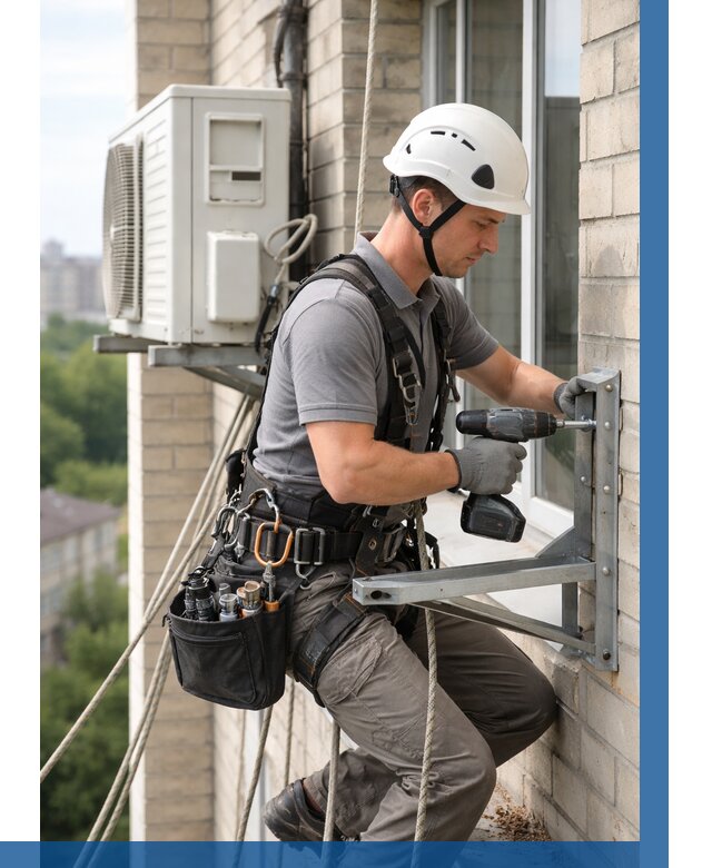 Установка кронштейнов кондиционера в Угличе от 3647 р. | ВЫСОТНИК-Глч