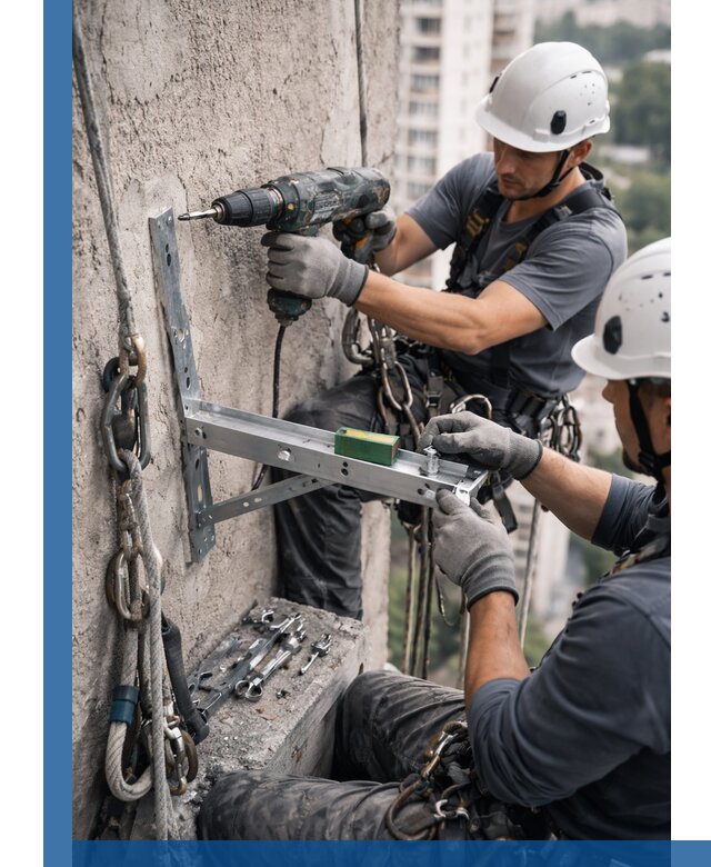 Установка кронштейнов кондиционера и крепежа в Угличе