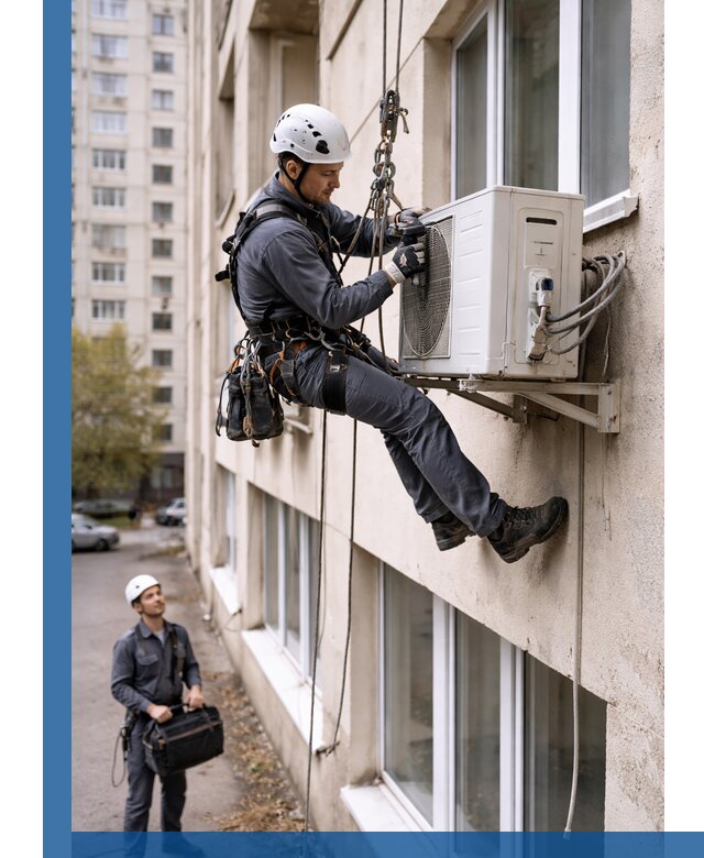 Демонтаж внешнего блока кондиционера в Угличе профессионально