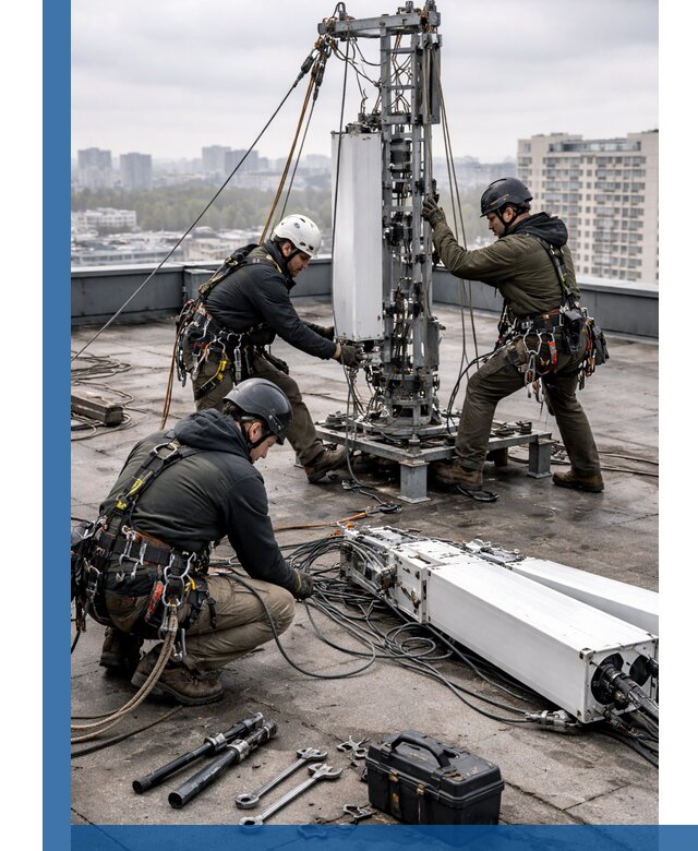 Демонтаж антенн на крыше зданий в Угличе с гарантией