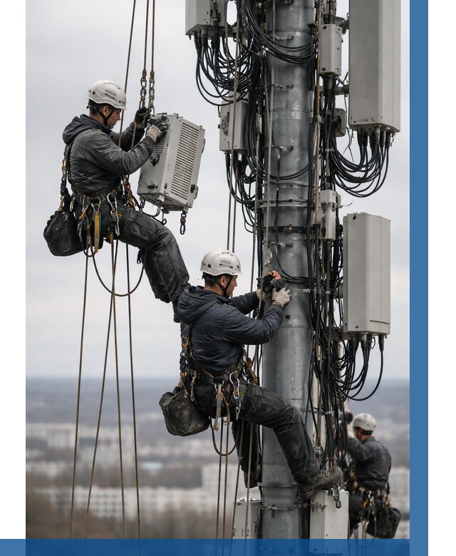 Монтаж оборудования связи на мачте в Угличе от 7815 р. | ВЫСОТНИК-Глч