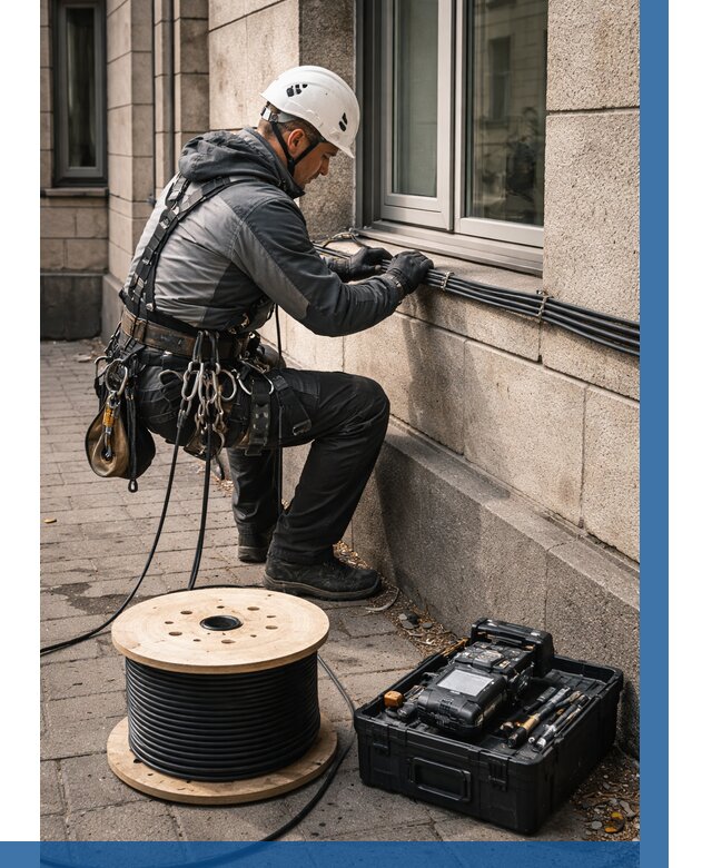 Прокладка оптоволоконного кабеля в Угличе от 834 р. | ВЫСОТНИК-Глч