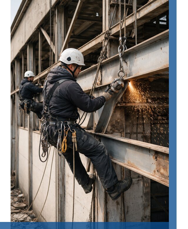 Демонтаж металлоконструкций на высоте в Угличе от 6773р. |ВЫСОТНИК-Глч