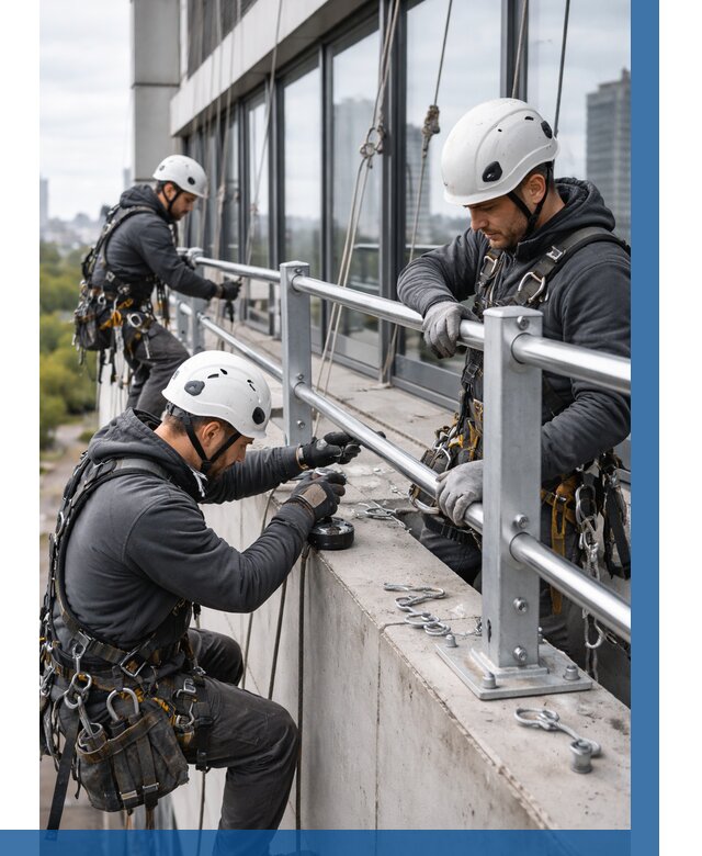 Монтаж ограждений на высоте в Угличе, от 1250 р. | ВЫСОТНИК-Глч