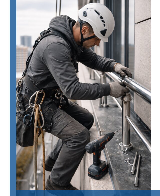 Монтаж ограждений на высоте в Угличе для зданий и конструкций