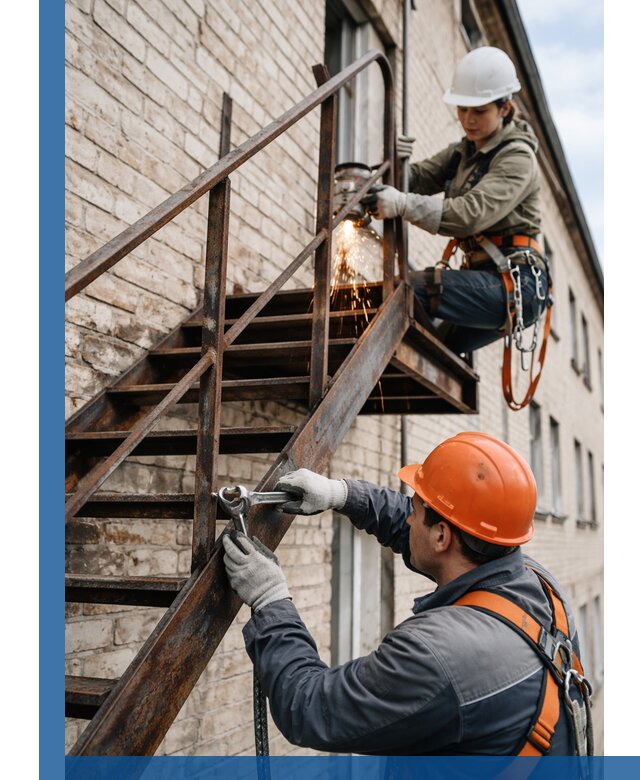 Ремонт и восстановление пожарных лестниц с выездом в Угличе