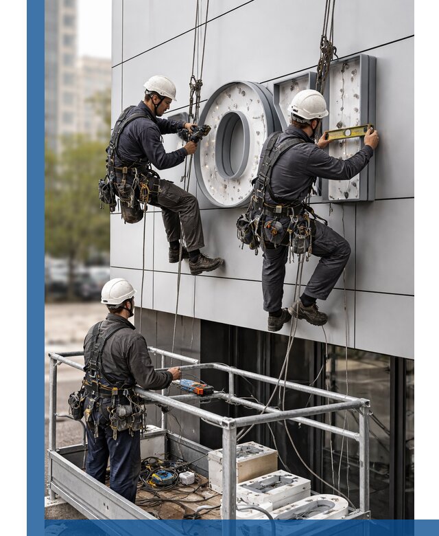 Профессиональный монтаж световых букв в Угличе под ключ