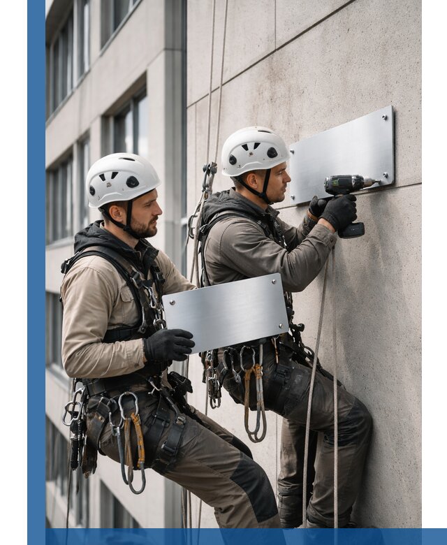 Монтаж табличек и указателей в Угличе для зданий и сооружений