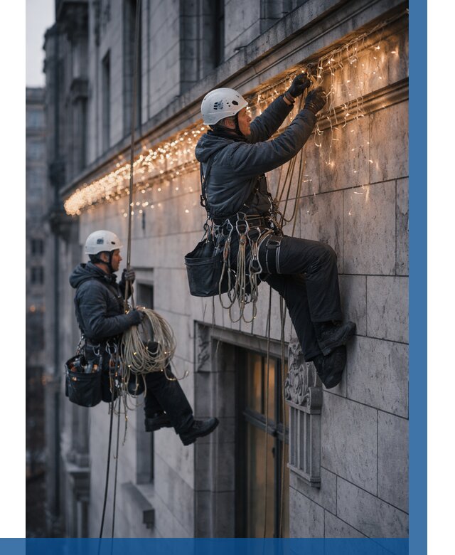 Монтаж новогодней иллюминации в Угличе от 8857 р. | ВЫСОТНИК-Глч