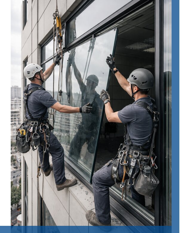 Замена стеклопакетов на высоте в Угличе от 5731 р. | ВЫСОТНИК-Глч