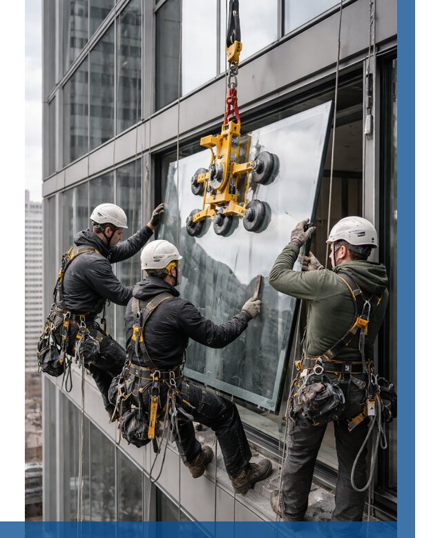 Фасадное остекление зданий под ключ в Угличе от 10420 р. | ВЫСОТНИК-Глч